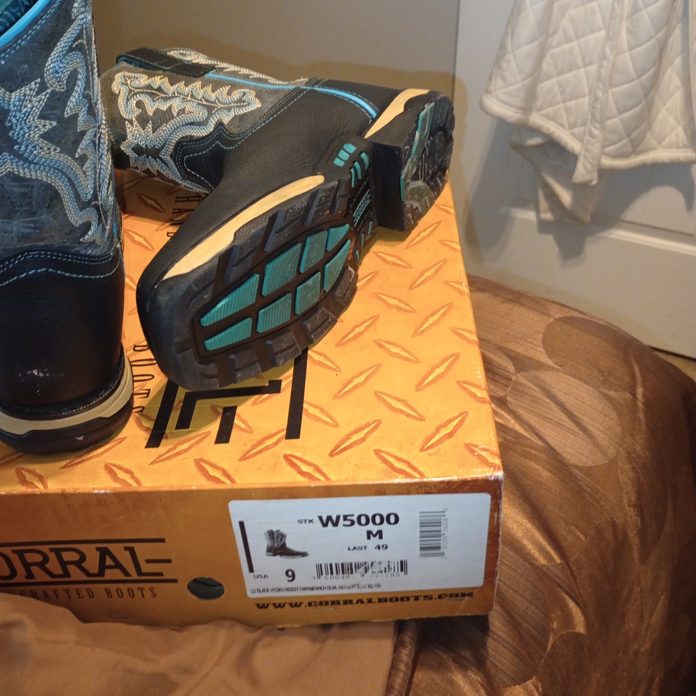 Corral Black and Blue Ankle Boots